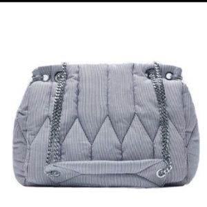 Zara quilted blue bag